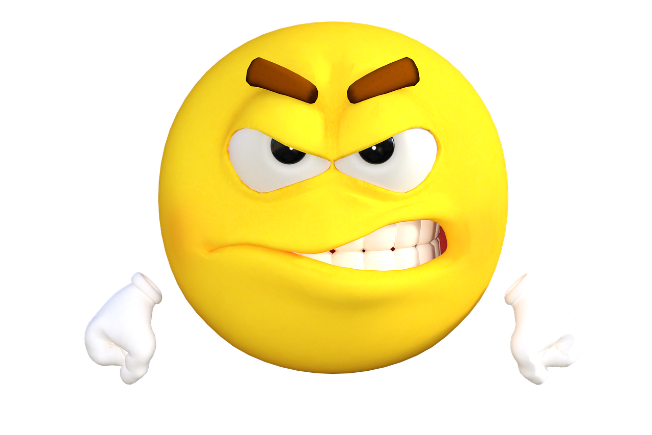 Angry Face Emoji 3d