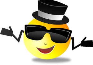 shrug emoji with hat